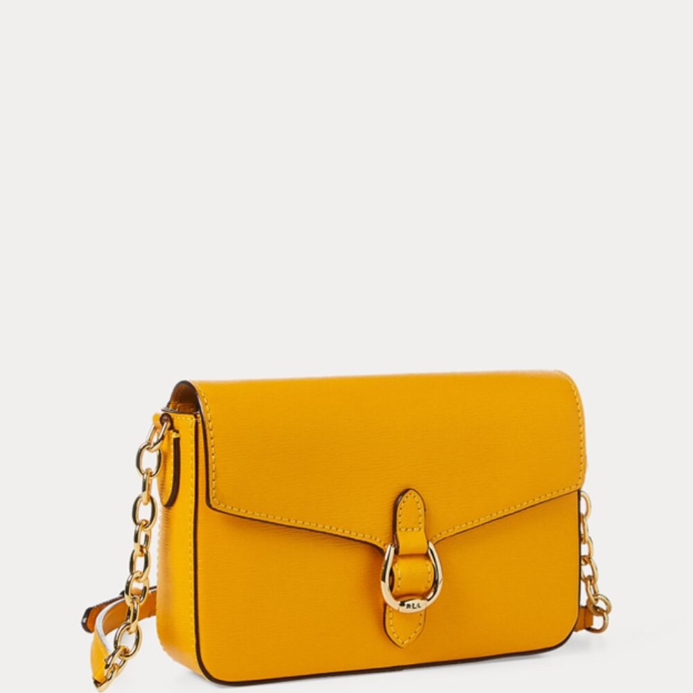 Ralph Lauren Leather Crossbody Bag Sunflower yellow